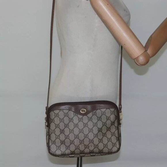 GUCCI GG Supreme Shoulder Bag PVC Beige Brown gold 97 02 068 Auth ep7562 - Picture 15 of 16